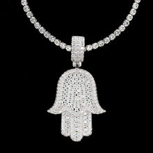 Load image into Gallery viewer, Hamsah Pendant in White Gold