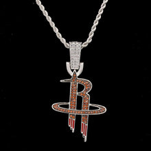 Load image into Gallery viewer, Houston Rockets Pendant in White Gold