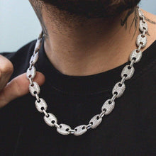 Load image into Gallery viewer, Iced Gucci Link Necklace in White Gold
