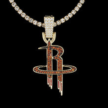 Load image into Gallery viewer, Houston Rockets Pendant in Yellow Gold
