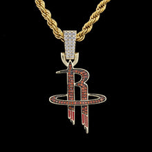 Load image into Gallery viewer, Houston Rockets Pendant in Yellow Gold
